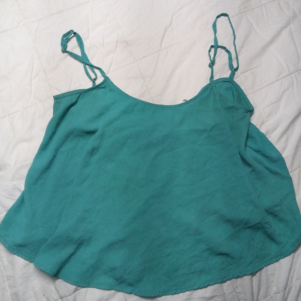 Poetry Teal Open Back Camisole